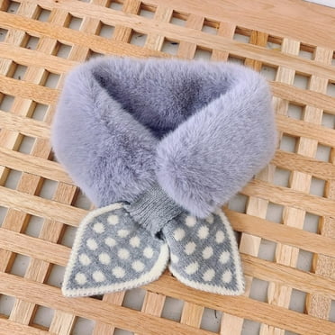 Baby Scarf,Kids Knit Wool Polka-dot Pattern Double Layer Winter Warm Scarf Baby Scarf,Kids Knit Wool Polka-dot Pattern Double Layer Winter Warm Scarf